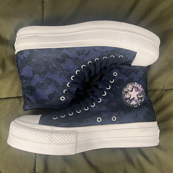 Converse All Star Shoes Black Purple Women 7 Whimsygoth Goblincoren Goth Punk - Picture 11 of 14